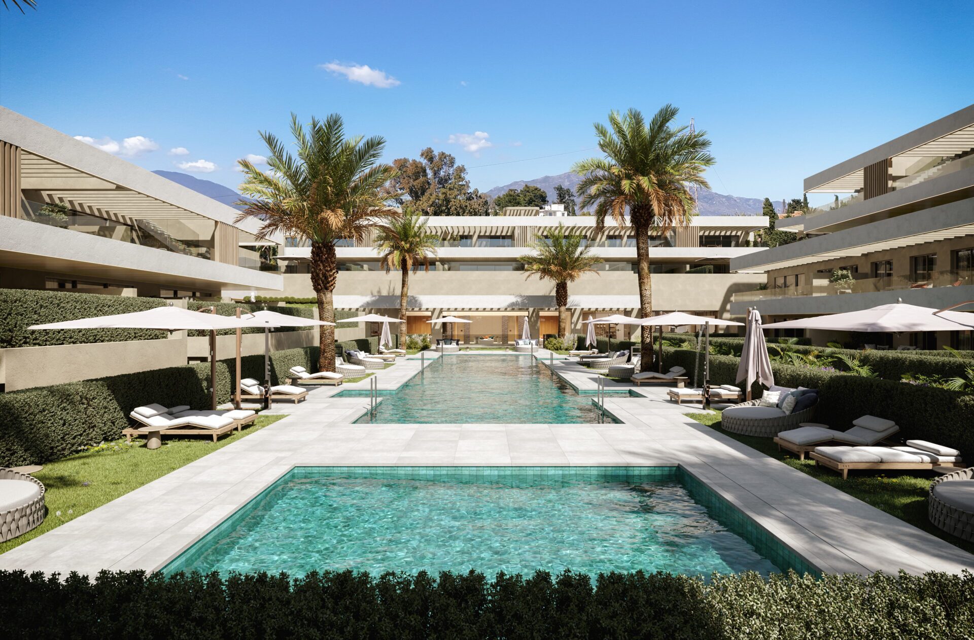 Apartamente noi cu 2 dormitoare în El Campanario, Estepona